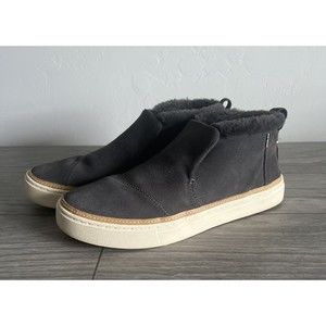 Toms Paxton Gray Bootie Leather Womens Size 8.5